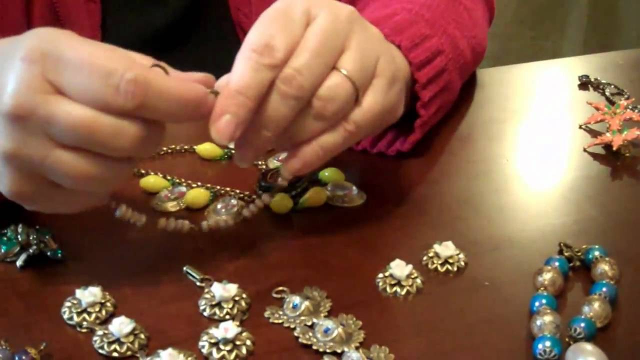 Woman crafting new jewelry